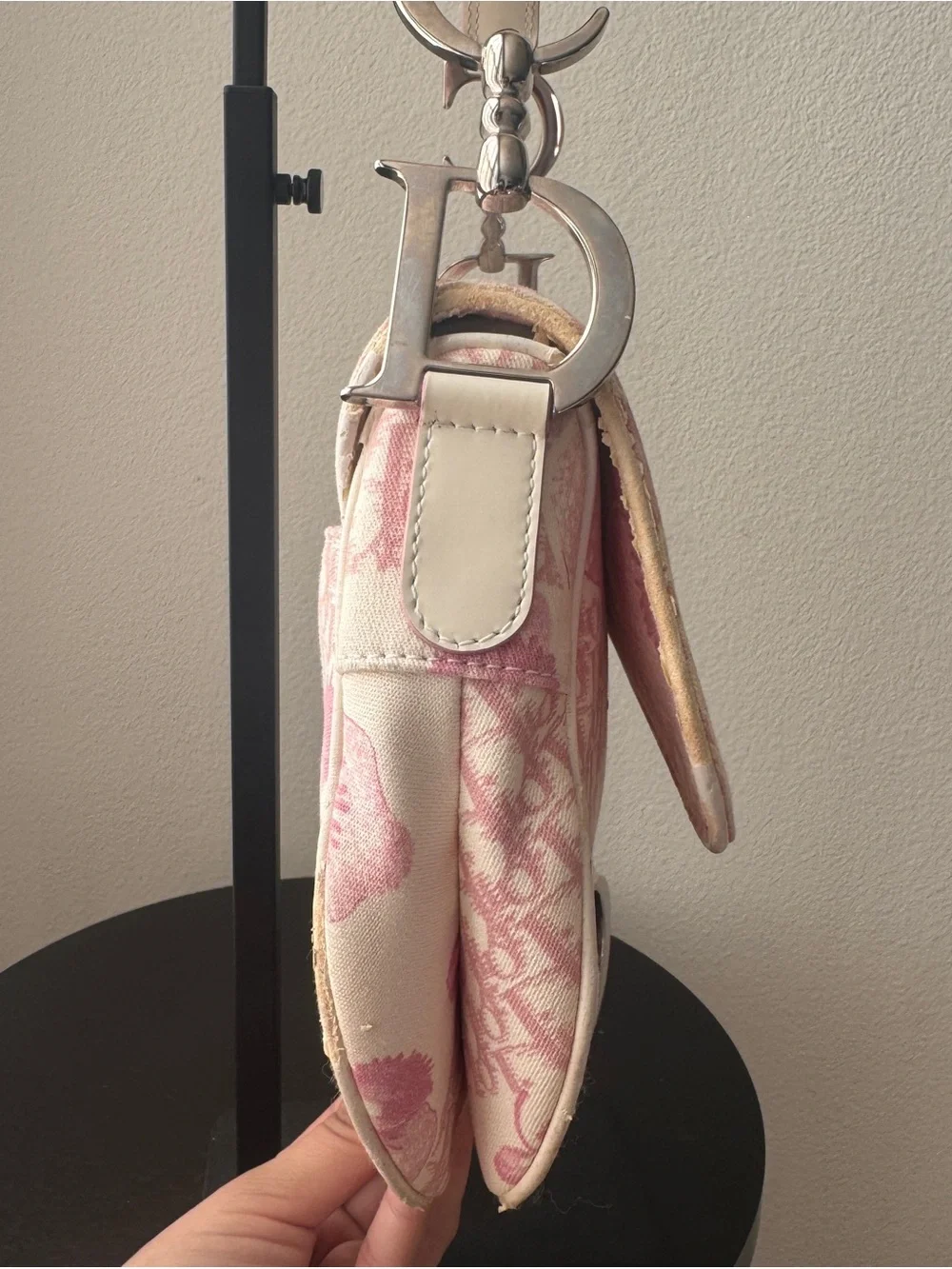 Vintage authentic Christian Dior 2004 PinkGirly Diorissimo Saddle Bag